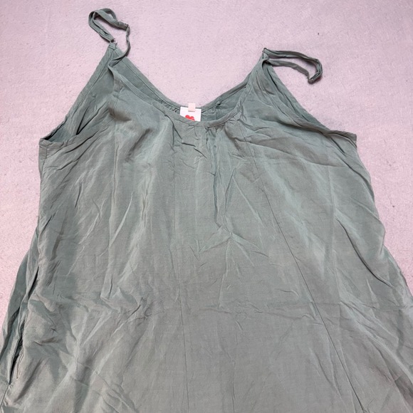 Buenos Ninos Green Ruffle Hem Sleeveless Casual‎ Dress XXL, Comfy, Fashion, Prep - Picture 1 of 9